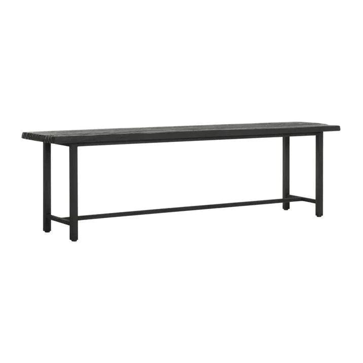 Eetkamerbank Timeless Black Beam teakhout zwart 190cm DTP Home