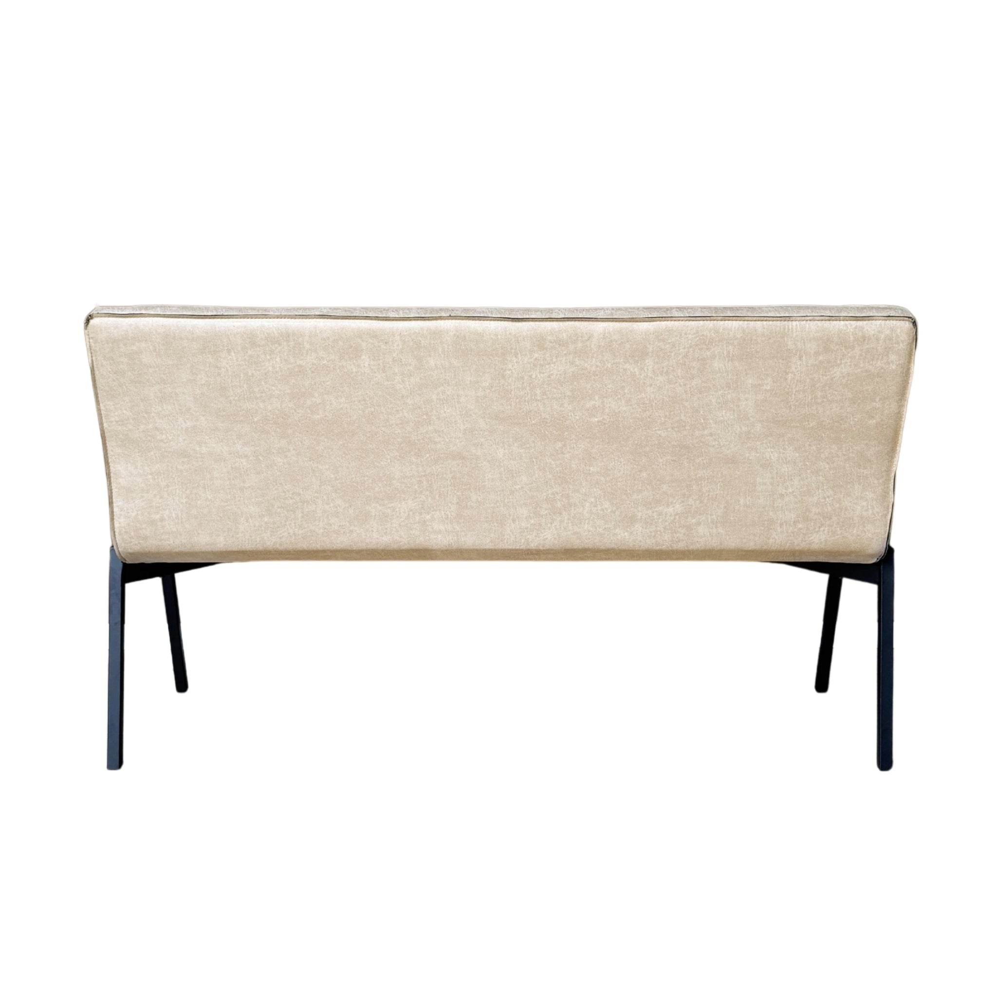 Eetkamerbank Tivoli in beige eco leer, onderdeel van de Tivoli eetkamerserie