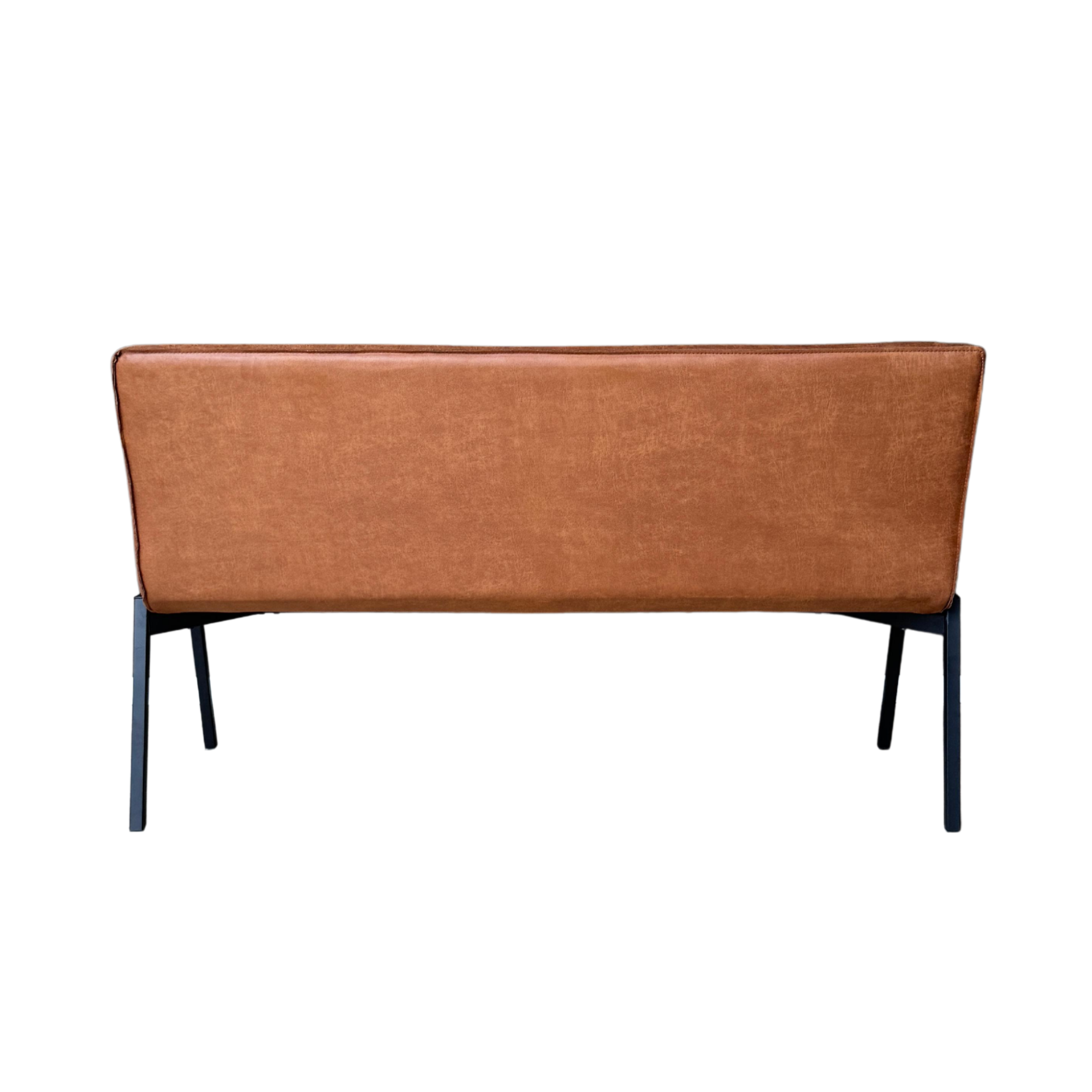 Eetkamerbank Tivoli van Starfurn in cognac met zithoogte van 47,5 cm