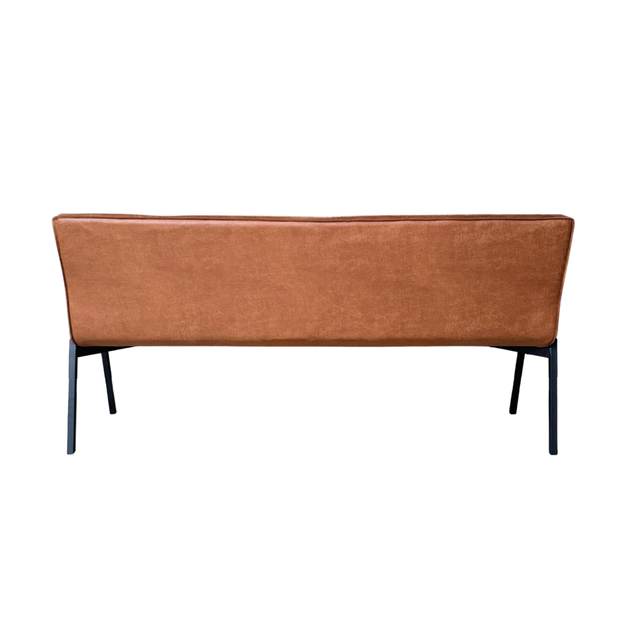 Eetkamerbank Tivoli 185 cm in cognac eco leer uit de Tivoli eetkamerserie