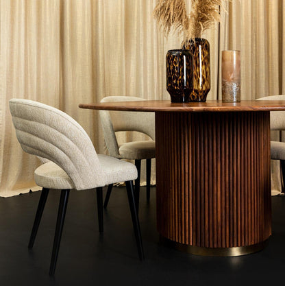 Eetkamerstoel Abierto White 9900 Nanci Fabric PTMD - Eetkamerstoel - PTMD - livinglovely.nl