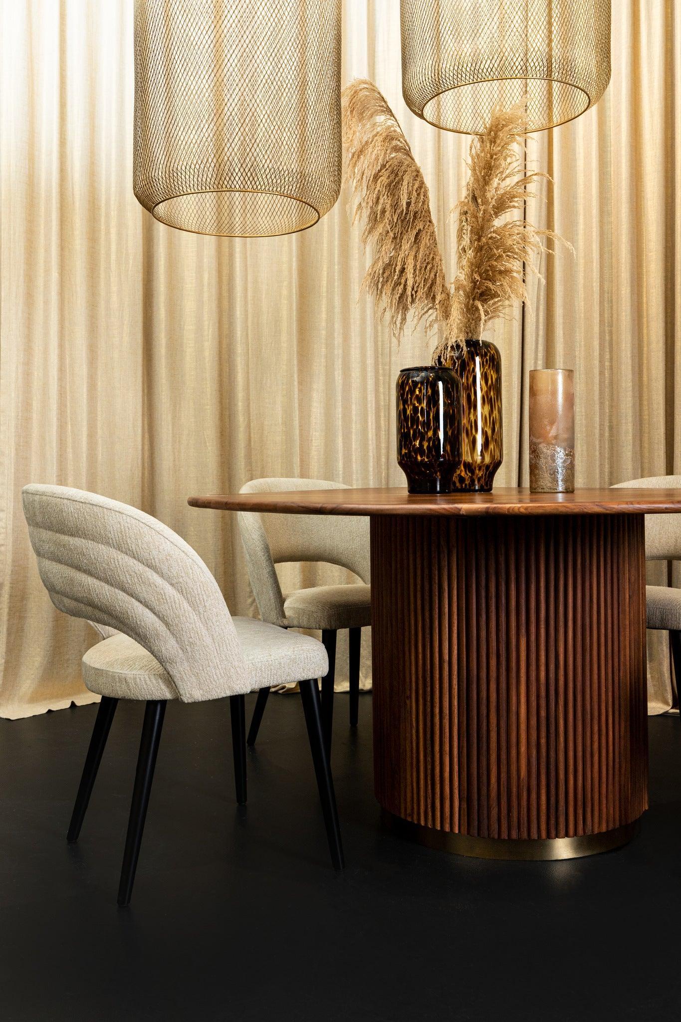 Eetkamerstoel Abierto White 9900 Nanci Fabric PTMD - Eetkamerstoel - PTMD - livinglovely.nl