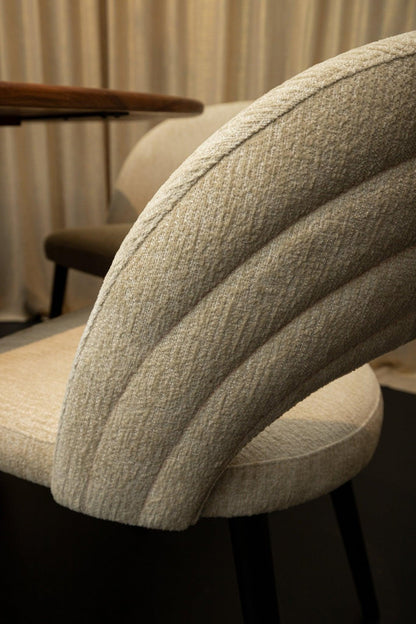 Eetkamerstoel Abierto White 9900 Nanci Fabric PTMD - Eetkamerstoel - PTMD - livinglovely.nl