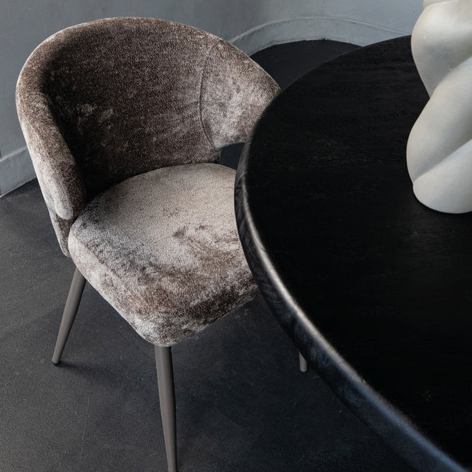 Eetkamerstoel Ares Grey Aphrodite 7 Mocco Clay Leg PTMD - Eetkamerstoel - PTMD - livinglovely.nl