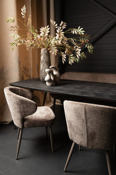 Eetkamerstoel Ares Grey Aphrodite 7 Mocco Clay Leg PTMD - Eetkamerstoel - PTMD - livinglovely.nl