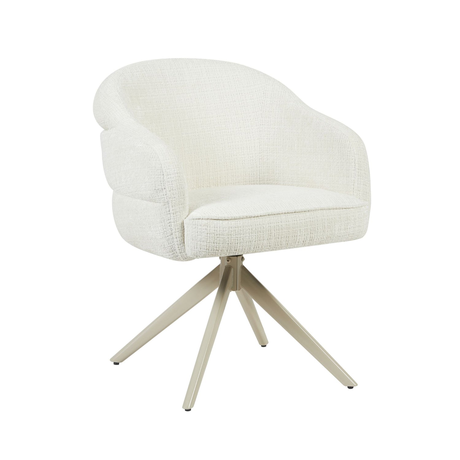 Eetkamerstoel Bella van Starfurn met close-up van de off white stof Cremona 01
