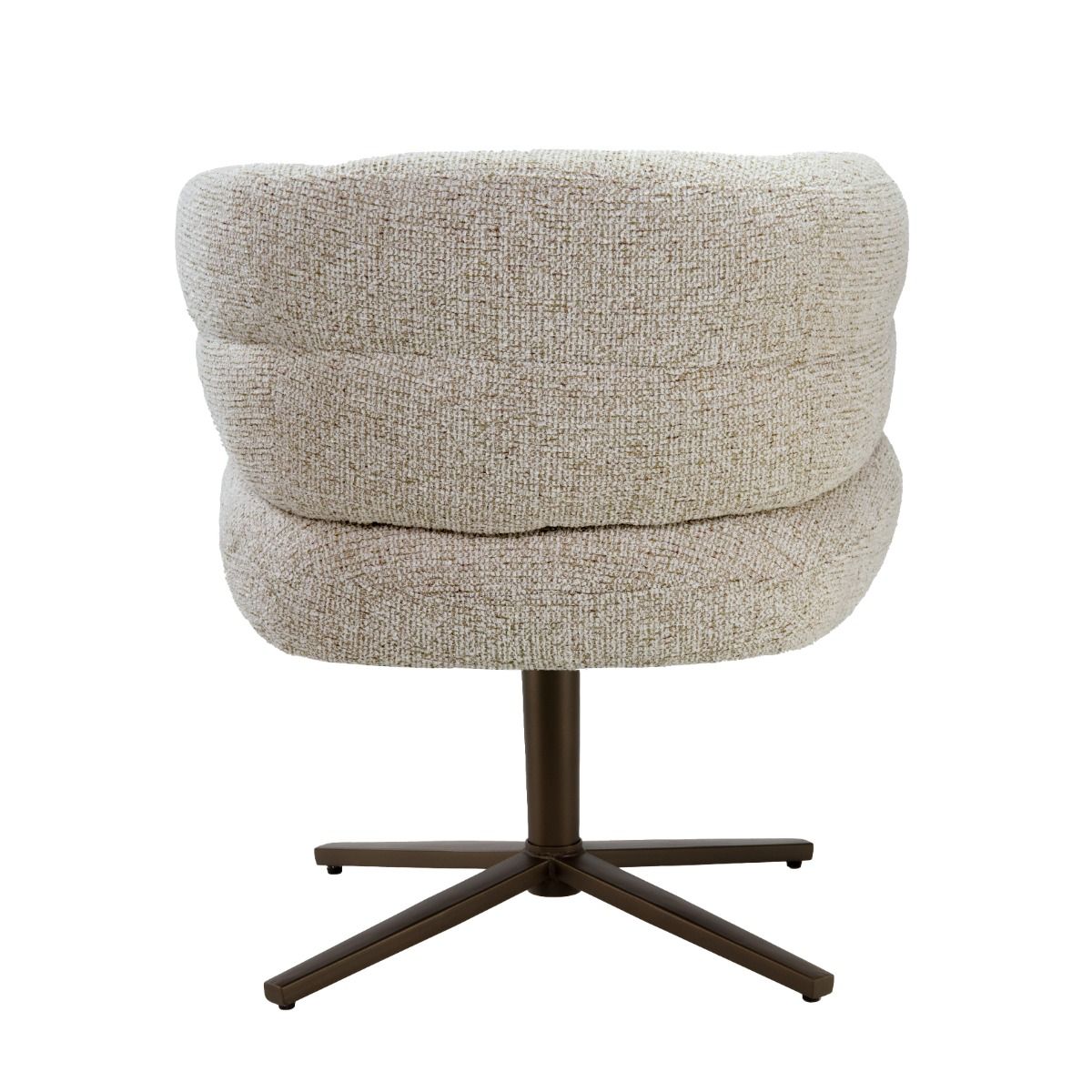 Achterkant van de eetkamerstoel Blake Beige