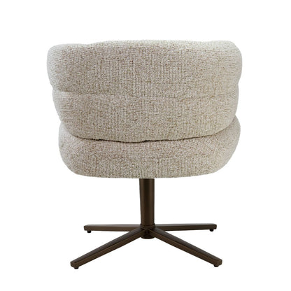 Achterkant van de eetkamerstoel Blake Beige