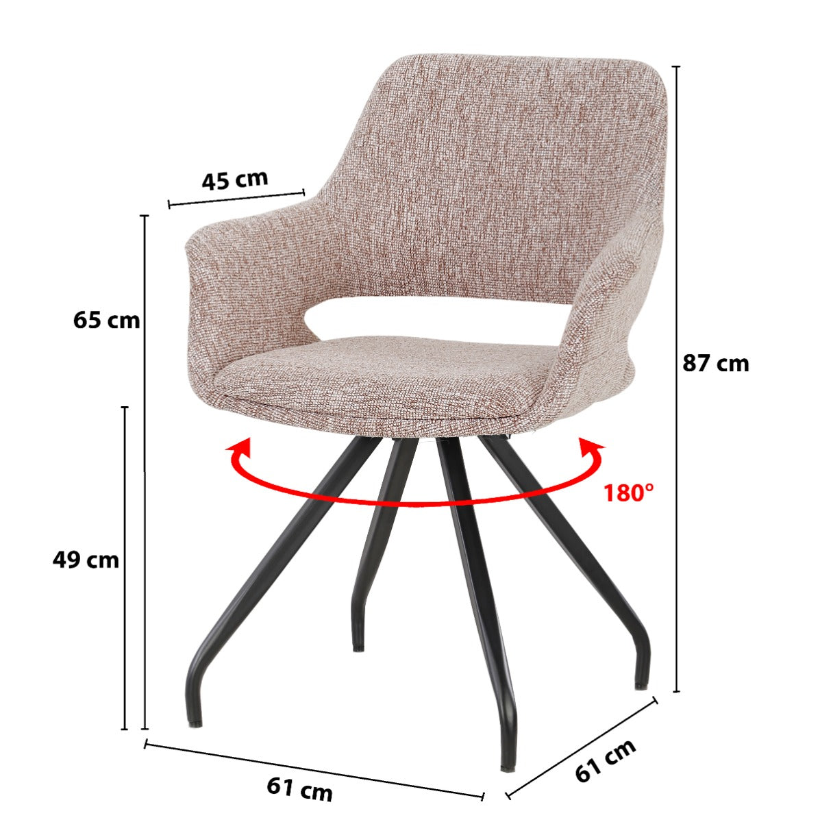 Livingfurn Capp eetkamerstoel Blossom Lodge, set van twee