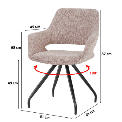 Livingfurn Capp eetkamerstoel Blossom Lodge, set van twee