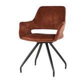 Eetkamerstoel Capp Rust Velvet Set van 2 van Livingfurn
