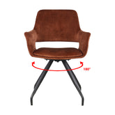 Capp eetkamerstoel van Livingfurn in rust velvet
