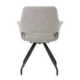 Draaibare eetkamerstoel Capp Taupe van Livingfurn, B61cm x D61cm x H88cm