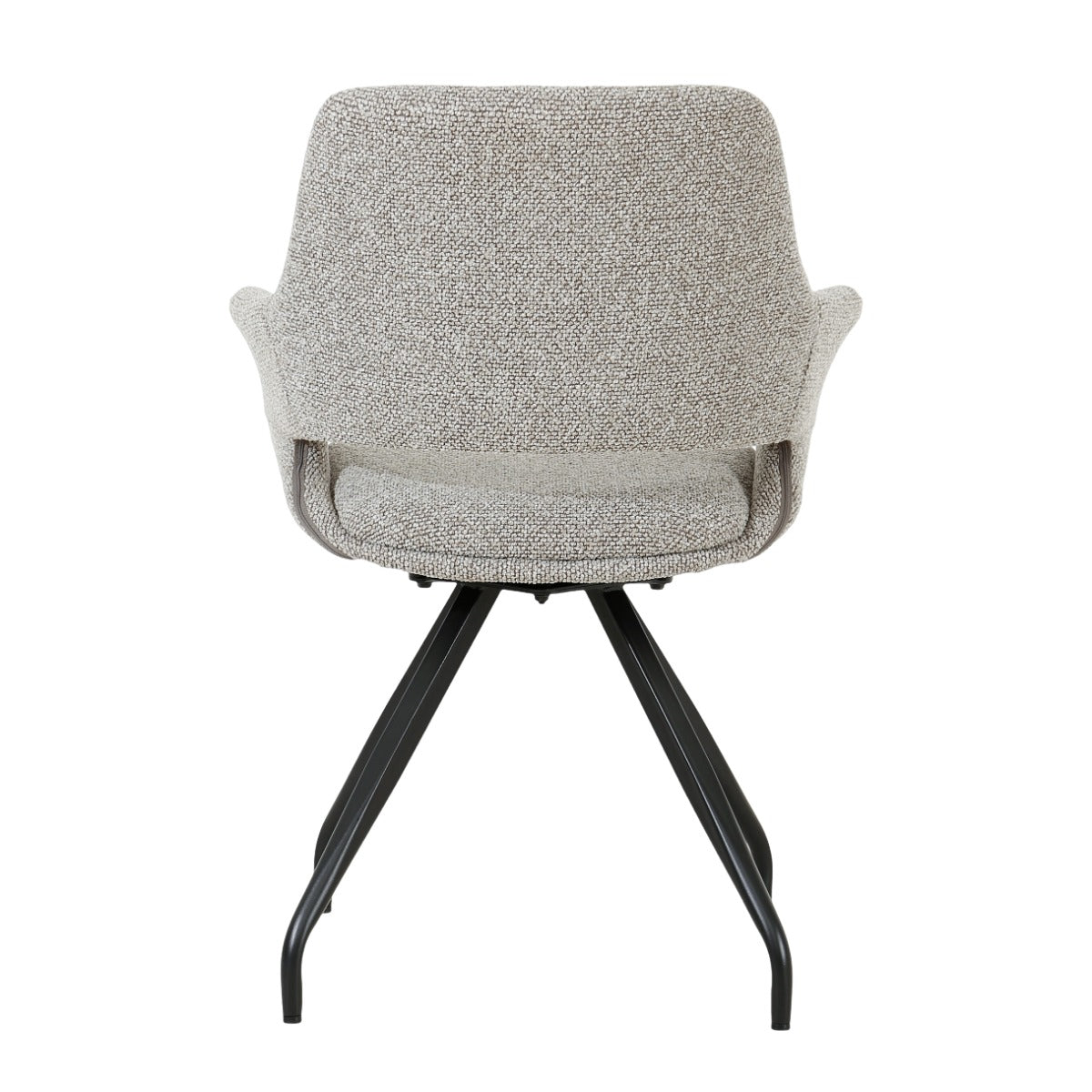 Draaibare eetkamerstoel Capp Taupe van Livingfurn, B61cm x D61cm x H88cm