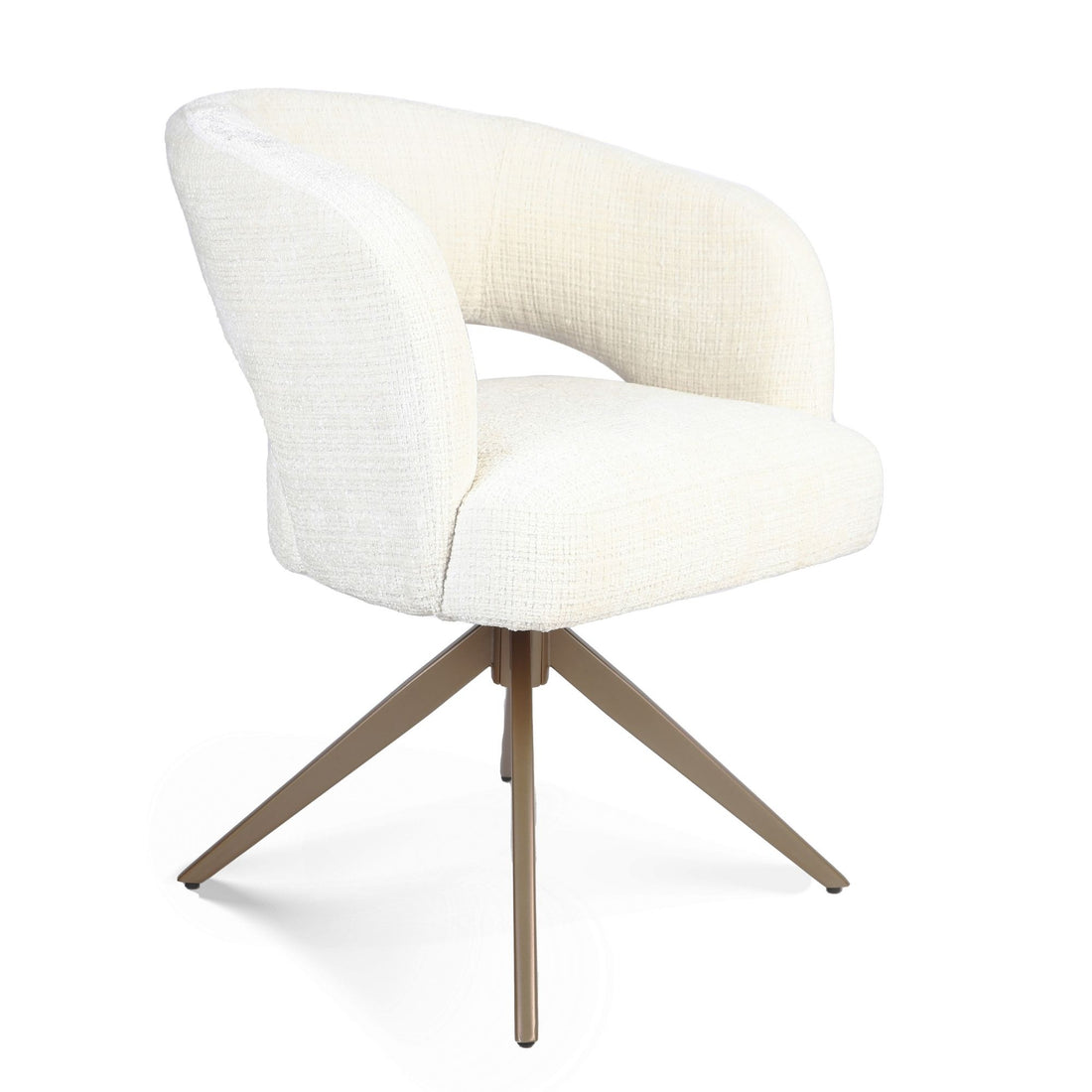 Demi eetkamerstoel van Starfurn, zachte stoffering Cremona 01 in off white
