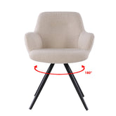 Doreen eetkamerstoel van Livingfurn in boucle beige