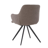 Livingfurn Doreen eetkamerstoel Boucle Brown, set van twee