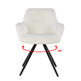 Doreen eetkamerstoel van Livingfurn in boucle white
