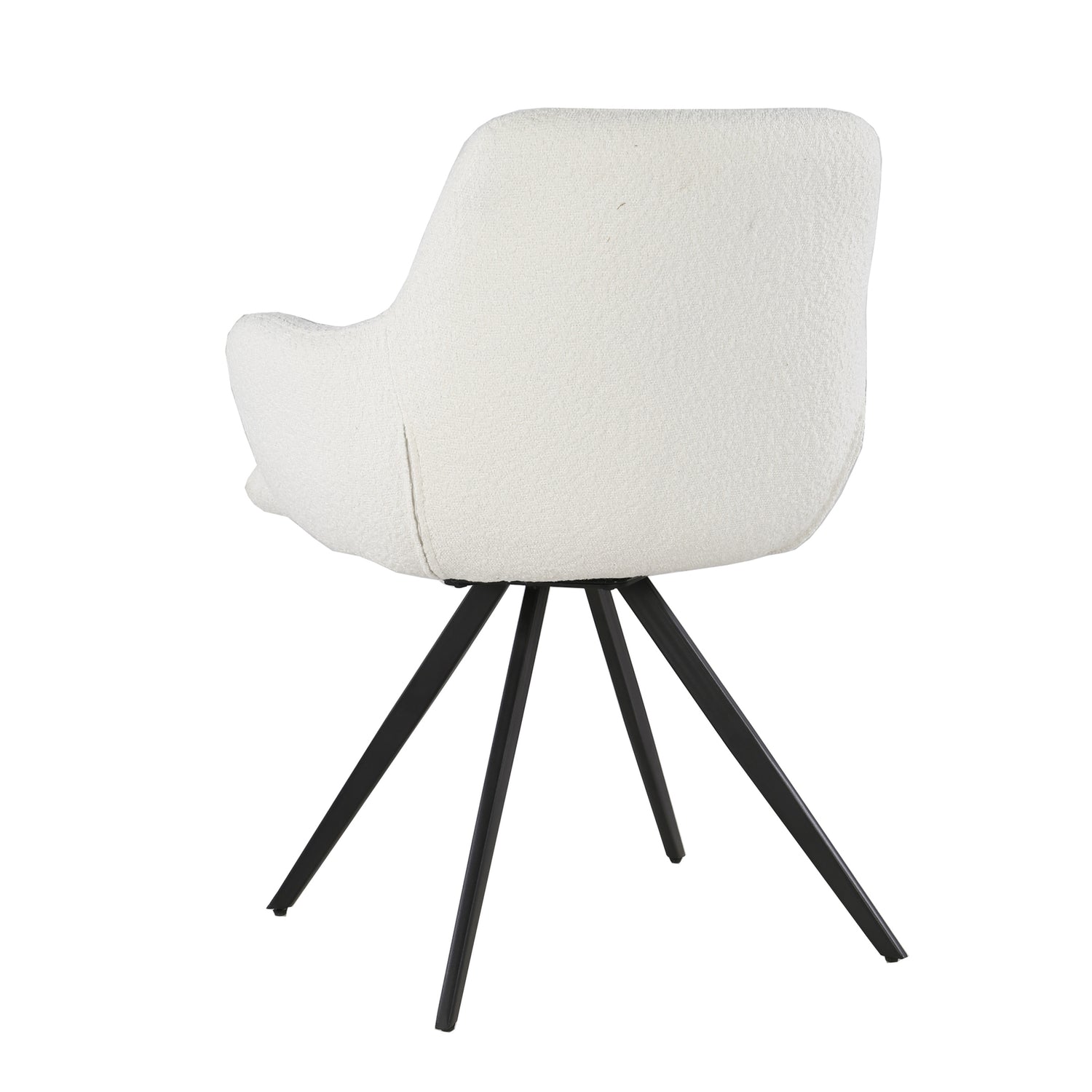 Livingfurn Doreen eetkamerstoel Boucle White, set van twee