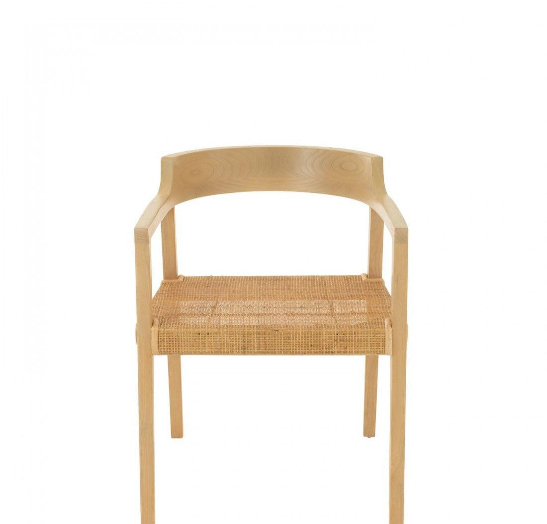 Eetkamerstoel Emma Teakhout Naturel - Eetkamerstoel - J-Line - livinglovely.nl