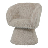 Detail van de beige Hair bekleding van de Hermes eetkamerstoel van PTMD