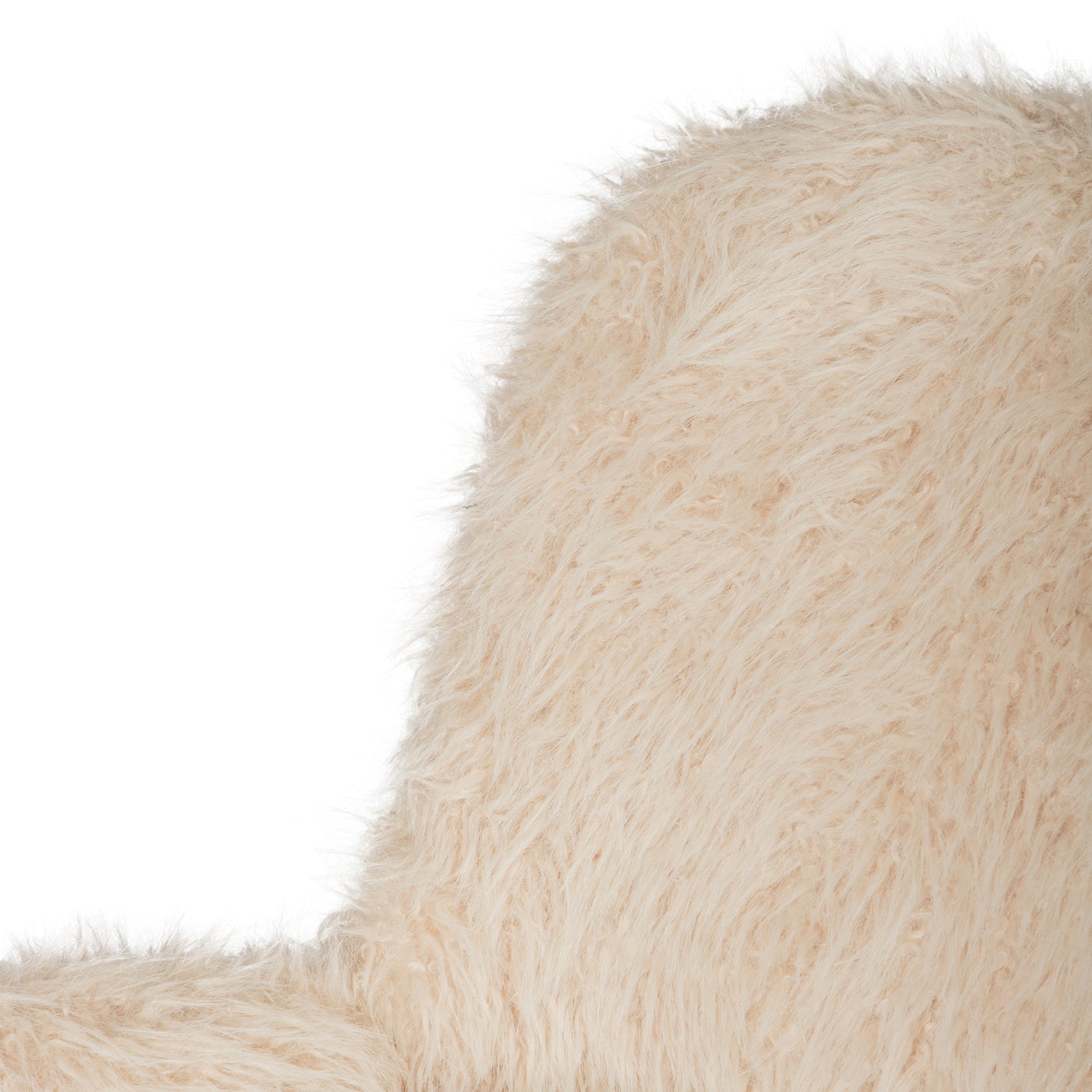 Beige Leander eetkamerstoel van PTMD met licht gebogen rugleuning