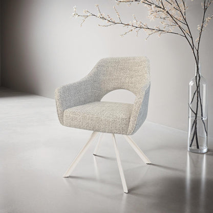 Draaibare eetkamerstoel Helen Sand Natural van Livingfurn, B62cm x D62cm x H85cm
