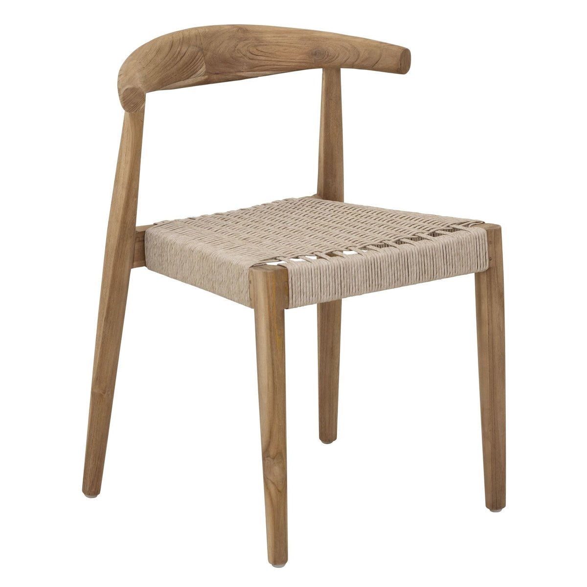 Lima eetkamerstoel met lage rugleuning en compact houten frame