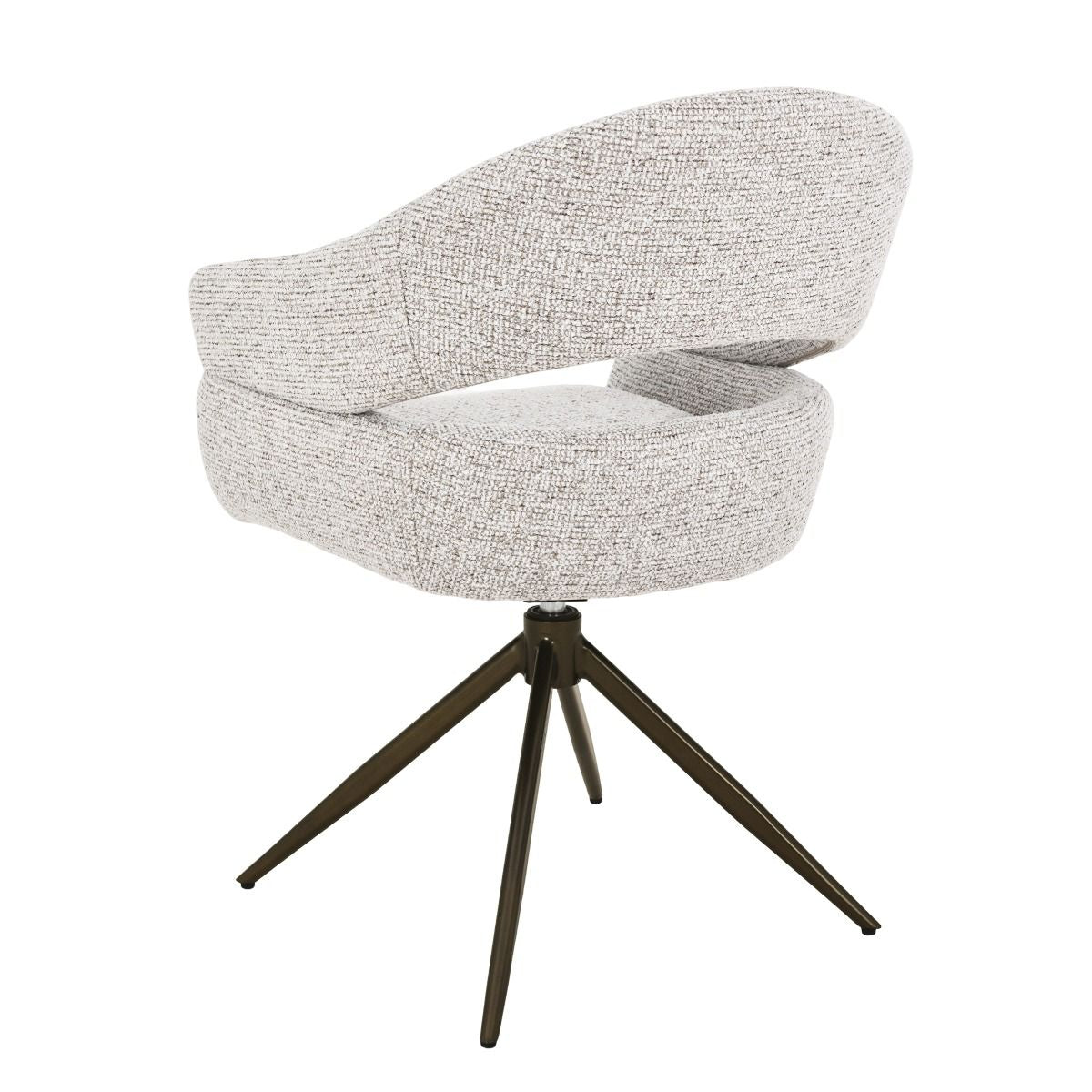 Eetkamerstoel Linn Beige Bronze van schuin achteren