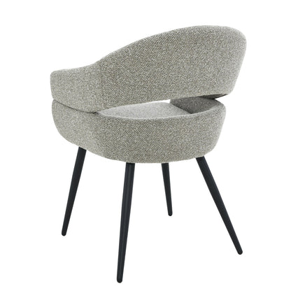 Livingfurn Megan eetkamerstoel Taupe, set van twee