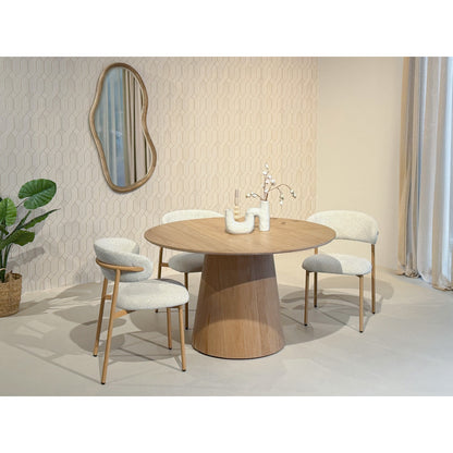 Eetkamerstoel Micah Hush Oak van Livingfurn met zwart onderstel