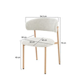 Eetkamerstoel Micah Hush Oak van Livingfurn, achterzijde