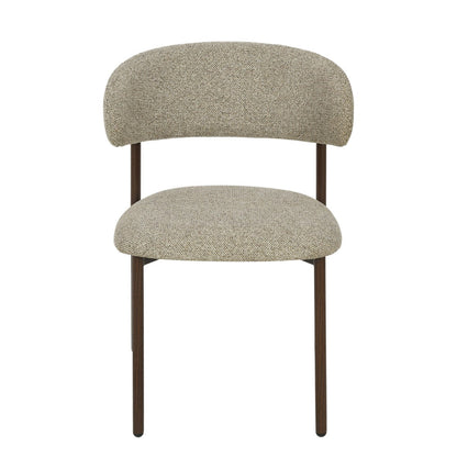 eetkamerstoel Micah Hush Walnut van Livingfurn, B54,5cm x D58cm x H78cm per stoel