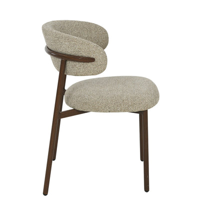 Micah eetkamerstoel van Livingfurn in hush walnut