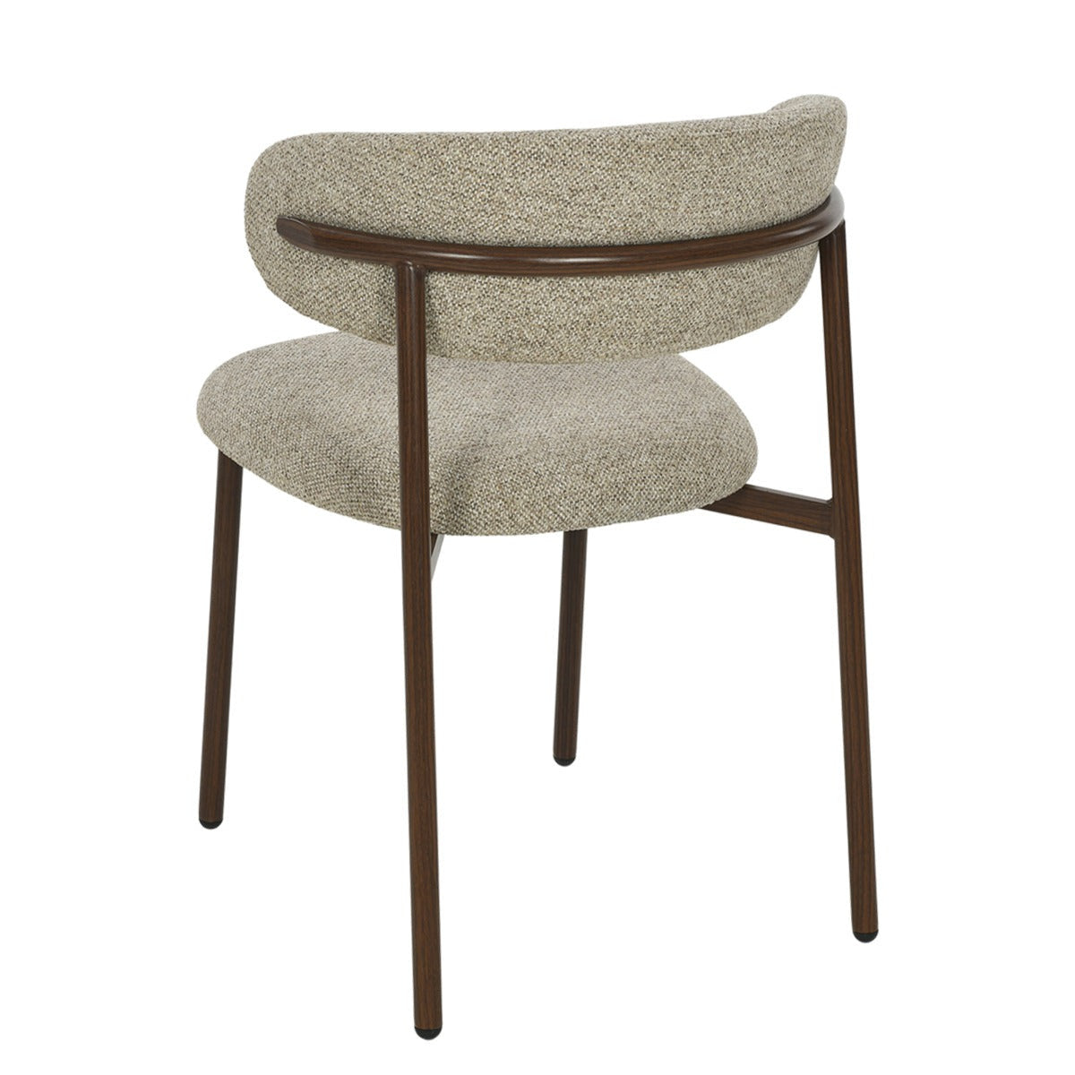 Livingfurn Micah eetkamerstoel Hush Walnut, set van twee