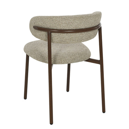 Livingfurn Micah eetkamerstoel Hush Walnut, set van twee