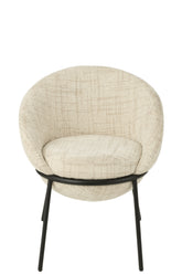 Eetkamerstoel Napoli Beige- J-Line - Eetkamerstoel - J-Line - livinglovely.nl