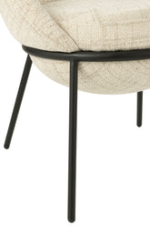 Eetkamerstoel Napoli Beige- J-Line - Eetkamerstoel - J-Line - livinglovely.nl