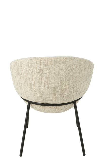 Eetkamerstoel Napoli Beige- J-Line - Eetkamerstoel - J-Line - livinglovely.nl