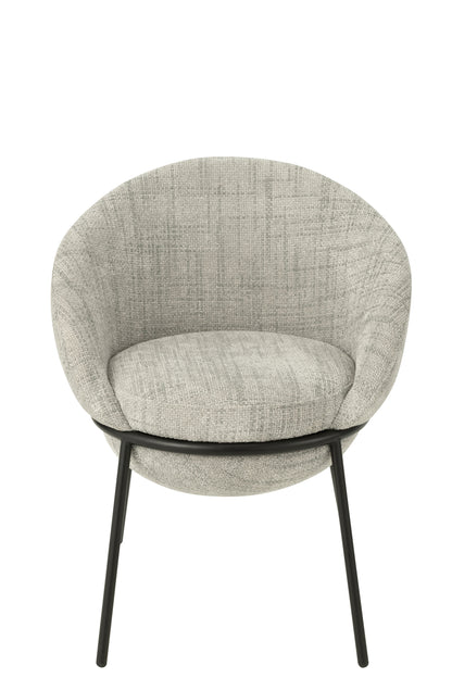 Eetkamerstoel Napoli Grijs- J-Line - Eetkamerstoel - J-Line - livinglovely.nl