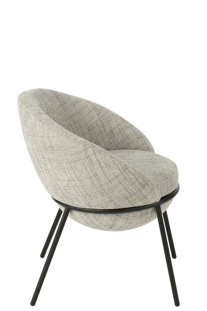 Eetkamerstoel Napoli Grijs- J-Line - Eetkamerstoel - J-Line - livinglovely.nl