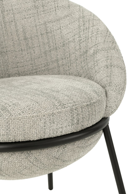 Eetkamerstoel Napoli Grijs- J-Line - Eetkamerstoel - J-Line - livinglovely.nl