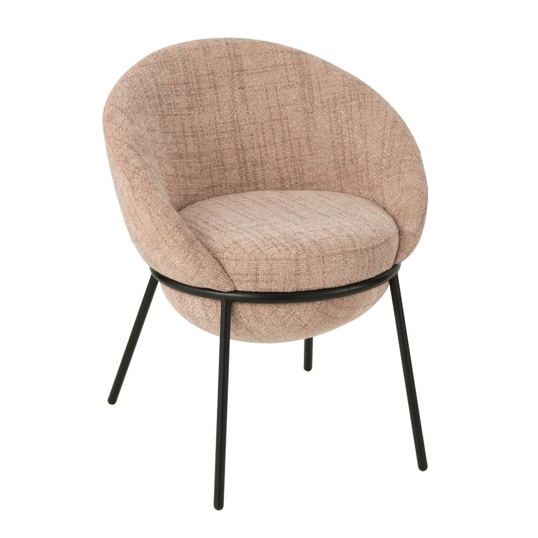 Eetkamerstoel Napoli Licht Roze- J-Line - Eetkamerstoel - J-Line - livinglovely.nl