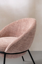 Eetkamerstoel Napoli Licht Roze- J-Line - Eetkamerstoel - J-Line - livinglovely.nl