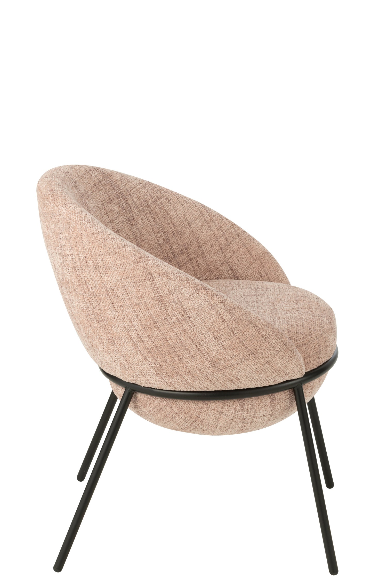 Eetkamerstoel Napoli Licht Roze- J-Line - Eetkamerstoel - J-Line - livinglovely.nl