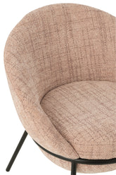 Eetkamerstoel Napoli Licht Roze- J-Line - Eetkamerstoel - J-Line - livinglovely.nl