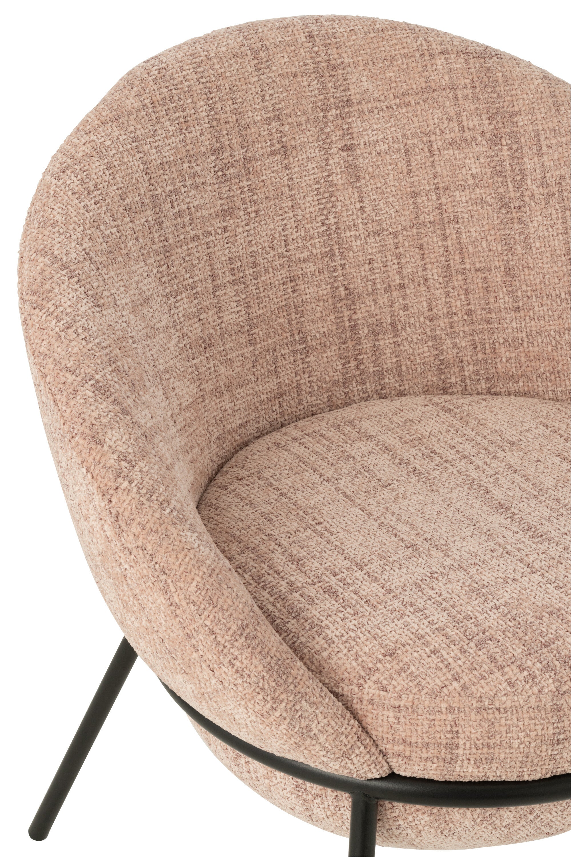 Eetkamerstoel Napoli Licht Roze- J-Line - Eetkamerstoel - J-Line - livinglovely.nl