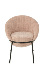 Eetkamerstoel Napoli Licht Roze- J-Line - Eetkamerstoel - J-Line - livinglovely.nl