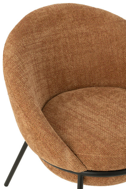 Eetkamerstoel Napoli Terracotta- J-Line - Eetkamerstoel - J-Line - livinglovely.nl