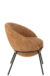 Eetkamerstoel Napoli Terracotta- J-Line - Eetkamerstoel - J-Line - livinglovely.nl